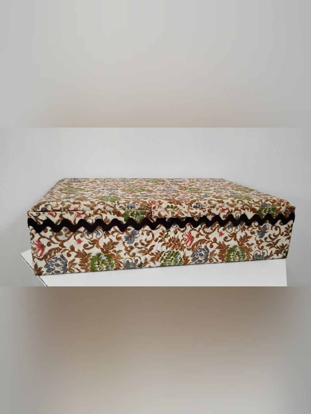 BROCADE COVERED WOODEN BOX